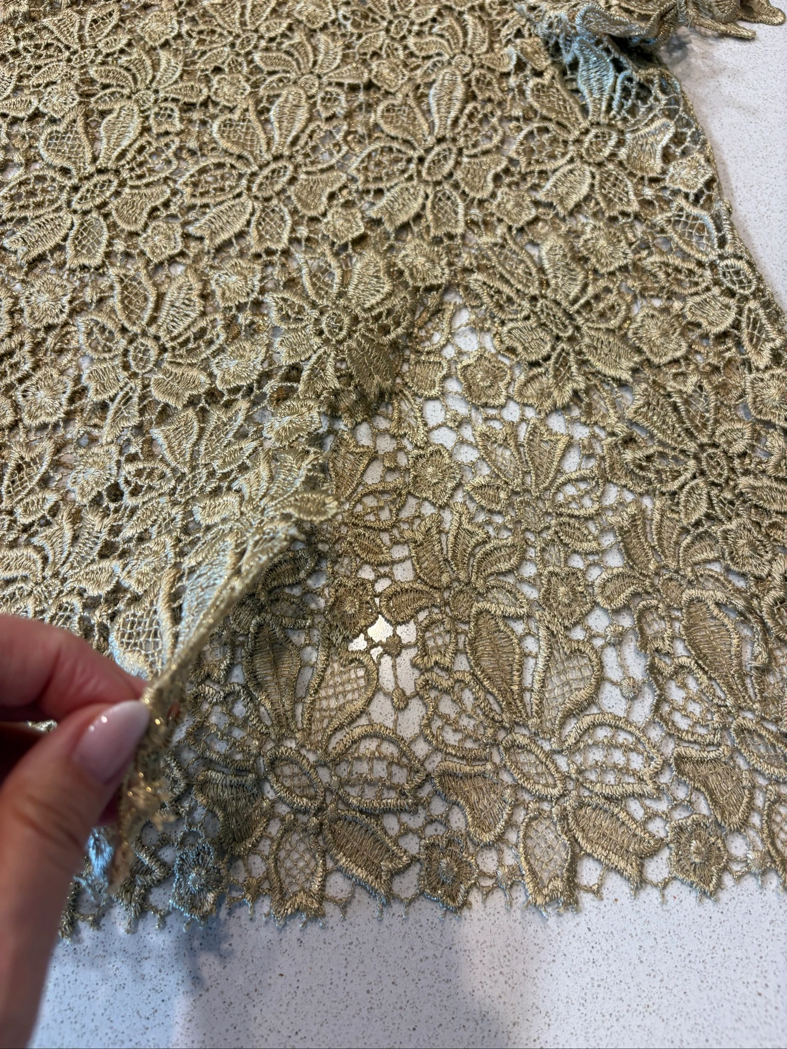 Italian top in golden lace – Size 46 IT 42FR – photo 3